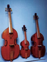 Viols of various sizes